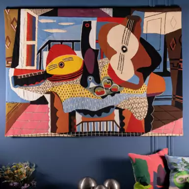 Гобелен "Мандоліна і гітара (Пабло Пікассо)" від Jules Pansu