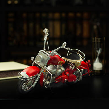 Металева модель мотоцикла Harley 1957 року (33 см) від Nitsche (виготовлено в ретро стилі)