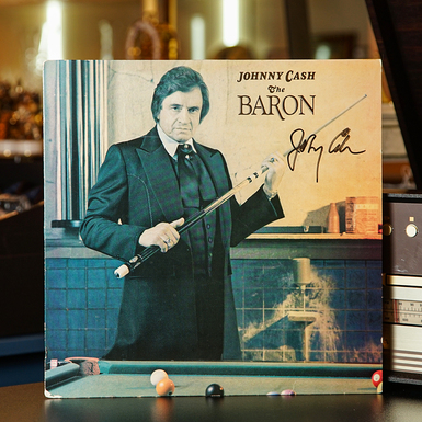 Сертифікований автограф Джонні Кеша на платівці  Johnny Cash – The Baron (1981)