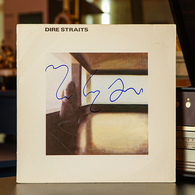 Сертифікований автограф Марка Нопфлера на платівці  Dire Straits – Dire Straits (1978)