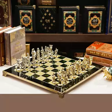 Шахматный набор «Romans Green» от Manopoulos (44x44 см)