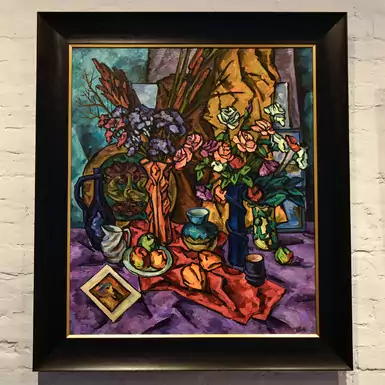 Картина «Натюрморт с цветами», Кублик Михаил Алексеевич, 1991