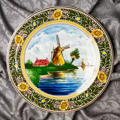 Декоративная тарелка «Мельница», Голландия, 1960г.