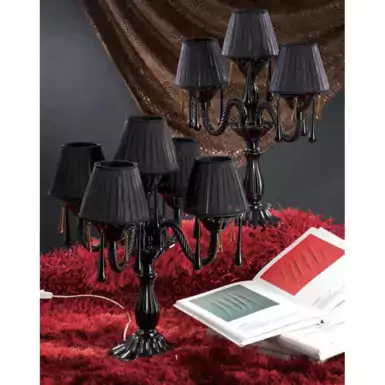 Стильная чёрная настольная лампа в двух вариантах от Cre Art, Италия