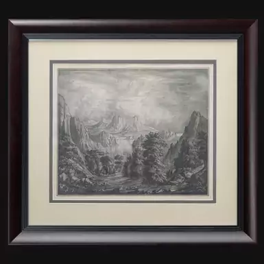 Раритетная картина "Пейзаж" (автолитография), Константин Богаевский, 1922 год