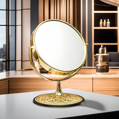 Настільне дзеркало "Beauty" (12,5 см) від Anframa (ручна позолота)