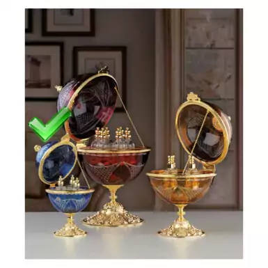 Хрустальная шкатулка в виде яйца для флаконов духов от Cre Art, Италия