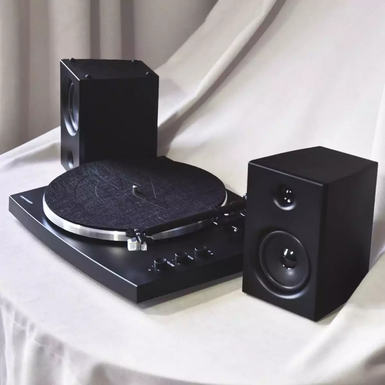 Виниловая музыкальная система "T150C Shelf System Black" от Crosley