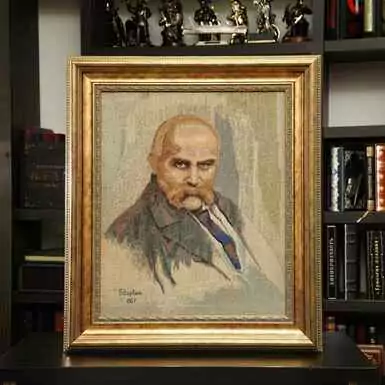 Картина "Портрет Шевченка" автор В.Вердоні 1957 рік , кольорова гравюра