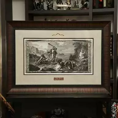 Картина "Подвиги Геркулеса" 1 , гравюра художник: Шарль Лебрен 1660г , гравёр: Луи Десплейс 1714г