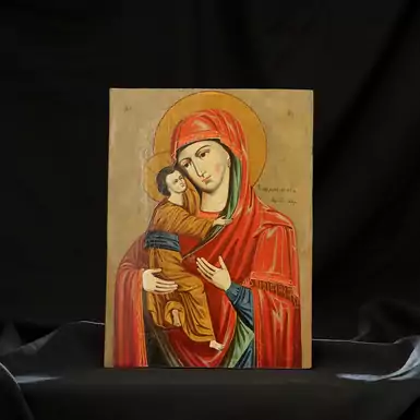 Старинная икона Владимирской Богородицы конца XIX начала XX века