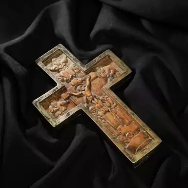 Старинный казачий выносной целовальный крест второй половины XVII века (крест без реставрации)