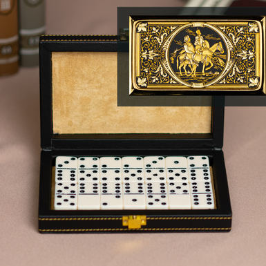 Коробка с игровым набором домино "Дон Кихот" от Anframa