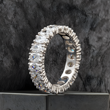 Серебряное кольцо с фианитами "Felice"