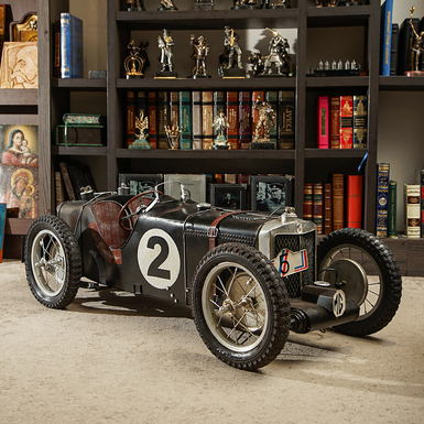 Большая модель (1,2 метра) гоночного двухместного автомобиля начала 20 века MG (Morris Garages) от Nitsche (изготовлено в ретро стиле)