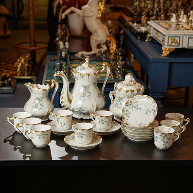 Фарфоровый кофейный набор "Royal" (на 9 персон), конец 19-го - начало 20-го века, Limoges, Франция 