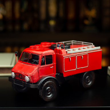Металлическая модель пожарного автомобиля Unimog 1950 года (30 см) от Nitsche (изготовлено в ретро стиле)