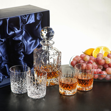 Комплект для виски - графин и 4 стакана из хрусталя от Royal Buckingham, Великобритания
