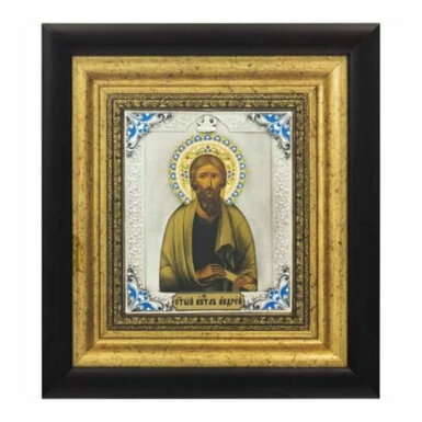 Божественная икона "Святого Апостола Андрея"  с позолотой с позолотой