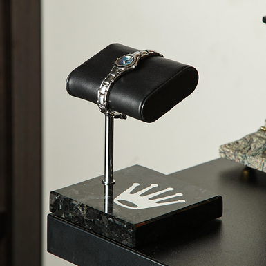 Підставка для наручного годинника "Rolex" (чорний напа, алюміній) від Michel Maloch