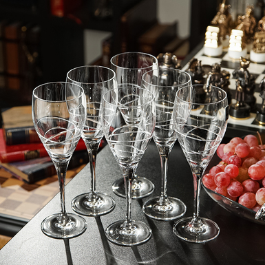 Набір кришталевих келихів для вина ручної роботи "Octavia" (6 шт), Великобританія від Royal Buckingham
