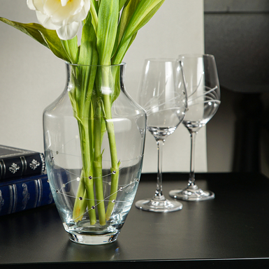 Хрустальная ваза для цветов «Nembus» от Royal Buckingham, Великобритания