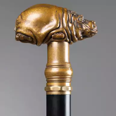 Ексклюзивна тростина «Бегемот» з бронзовою ручкою