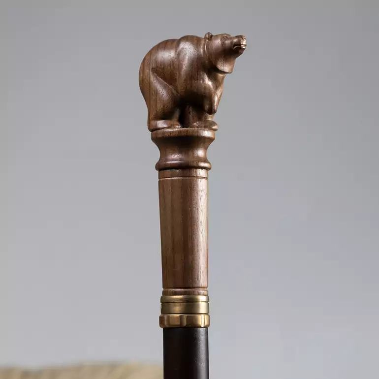 Купить деревянную трость «Медведь» в Украине