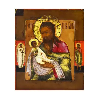 Rare icon «Saint Simeon the God-bearer», mid-19th century