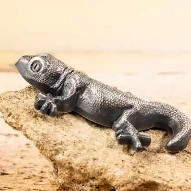Серебряная 3D монета в форме геккона «Reptile»