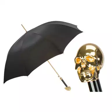 Чоловіча парасолька «Golden Skull» від Pasotti