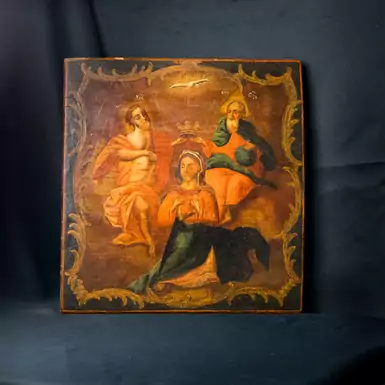 Старинная икона "Вознесение богородицы", первая половина XIX века, Украина