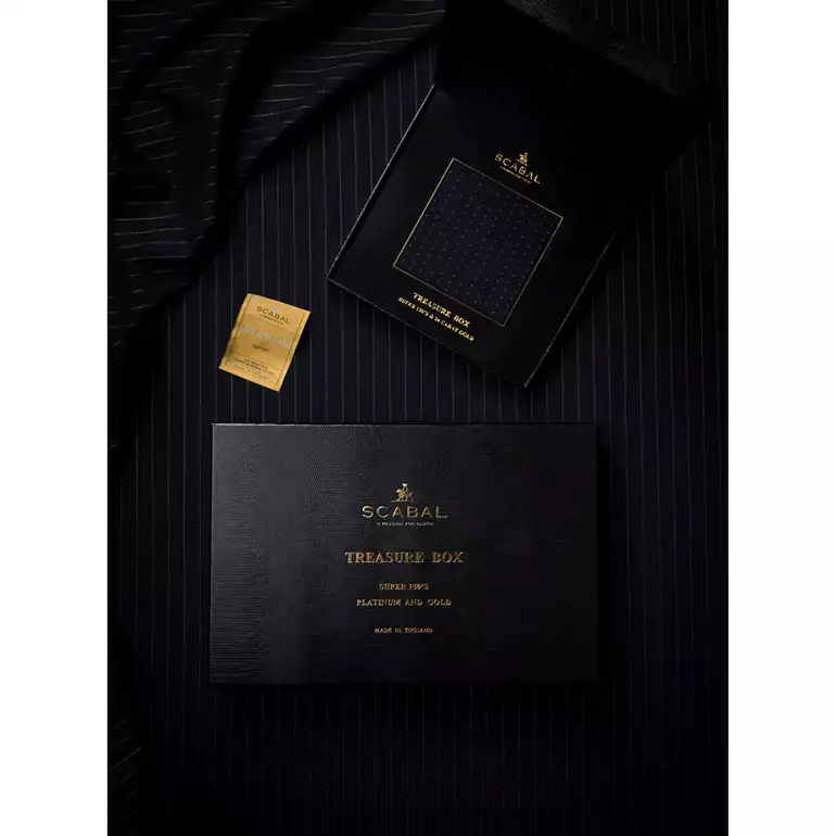 Купить элитную ткань для пошива костюмов "Treasure Box" от Scabal в Украине