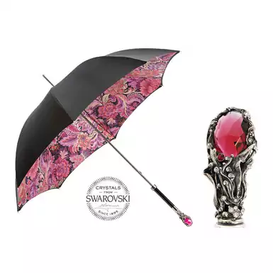 Luxury Women's Red Gem Umbrella by Pasotti