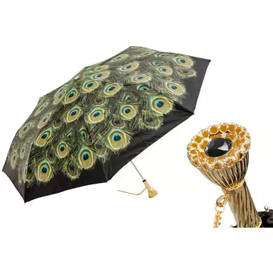 Жіноча парасолька  з принтом «Peacock» від Pasotti