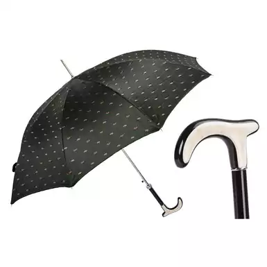 Чоловіча парасолька з ручкою з рогу від Pasotti