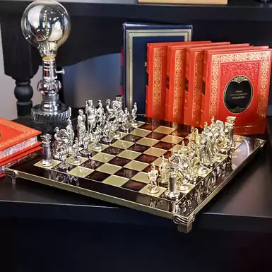 Шахматы «Греко-римские RED» от Manopoulos (44x44 см)