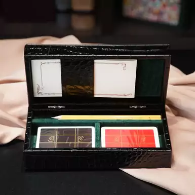 Набор карт для игры в Бридж в футляре «Black Crocco» от Renzo Romagnoli