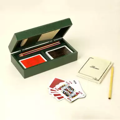 Набір гральних карт в шкіряному футлярі від Renzo Romagnoli