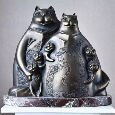 Скульптурна композиція з бронзи «Сімейна ідилія» від В. Дідківського