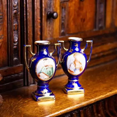 Set of vases "Napoleon and Josephine", Limoges - France