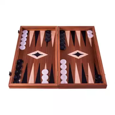 Game set chess-backgammon-checkers from Manopoulos (mahogany)