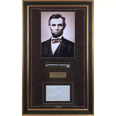 Автограф 16-го президента США Авраама Линкольна