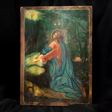 Ancient icon "Agony in the Garden", 80s of the XIX century