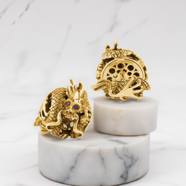 Золотые запонки Dragon от Montegrappa