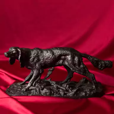 Раритетная статуэтка «Охотничий пёс», каслинское литьё