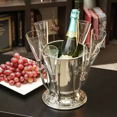 Champagne bucket with glasses "Celebration" by Freitas & Dores