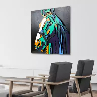 Деревянная 3D картина "Colorful Horse" от KULIBIN Studio