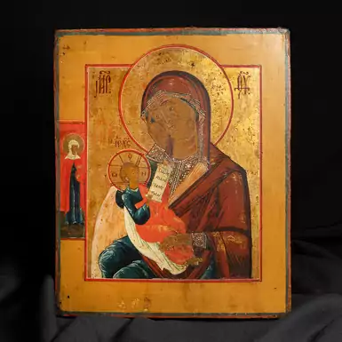 Старовинна ікона Божої Матері «Утамуй мої хвороби і печалі» середини XIX століття
