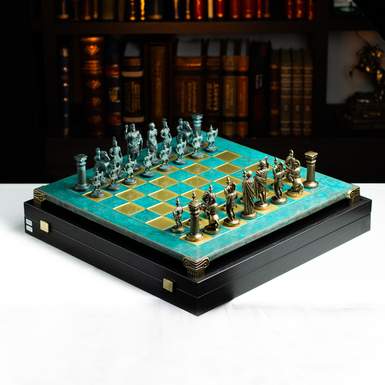 Бронзовый набор шахмат «Греко-римские» от Manopoulos (44 x 44 cм)